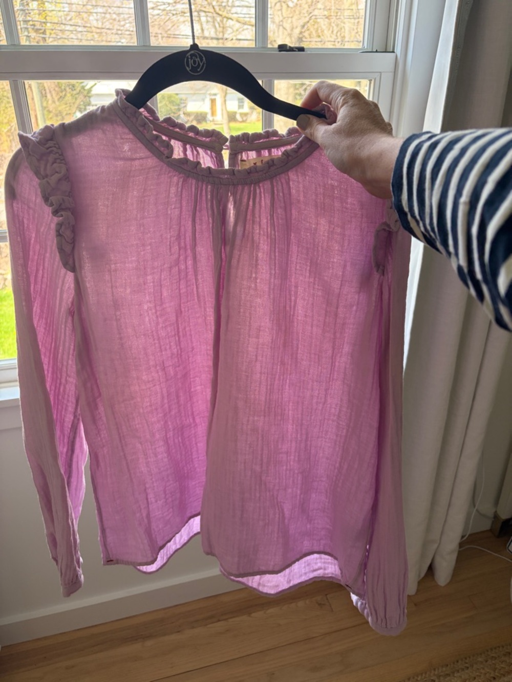Xirena lilac Ruffled Long-Sleeve Women's Top